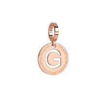 My World Initial Charm Letter G In Rose