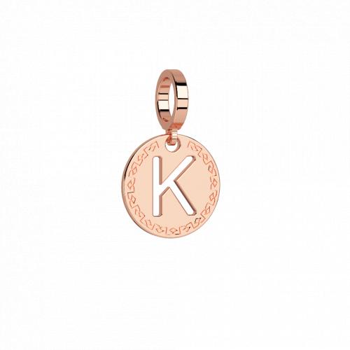 My World Initial Charm Letter K In Rose