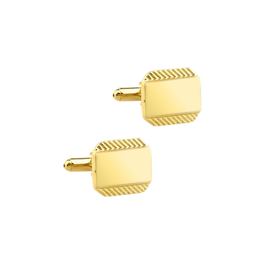 Gold Plated Rectangular Cufflinks