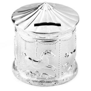 Silver Plated Carousel Money Box