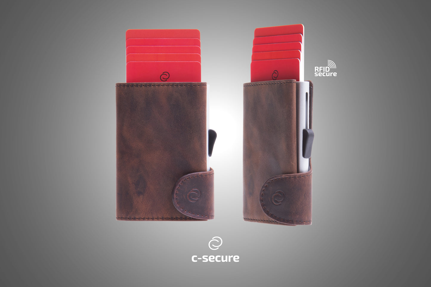 Brown Leather C-Secure Wallet