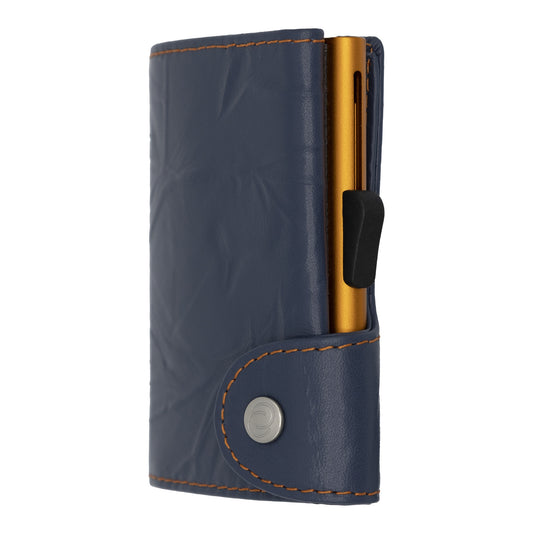 Blue And Orange C-Secure Leather Wallet