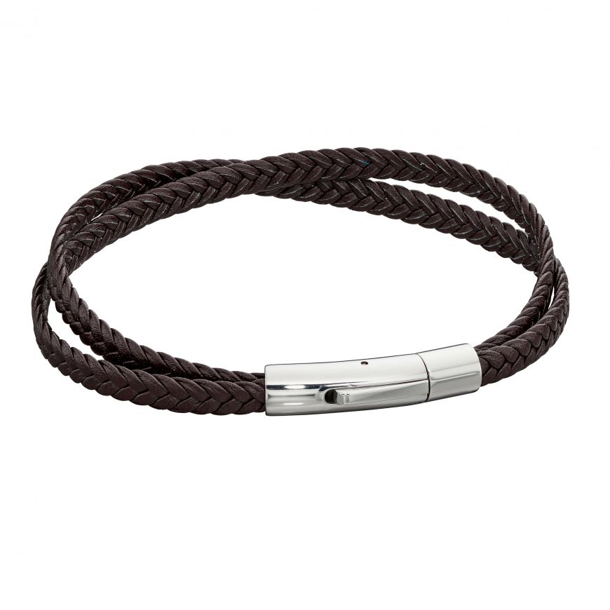 Fred Bennett Brown Flat Leather Bracelet