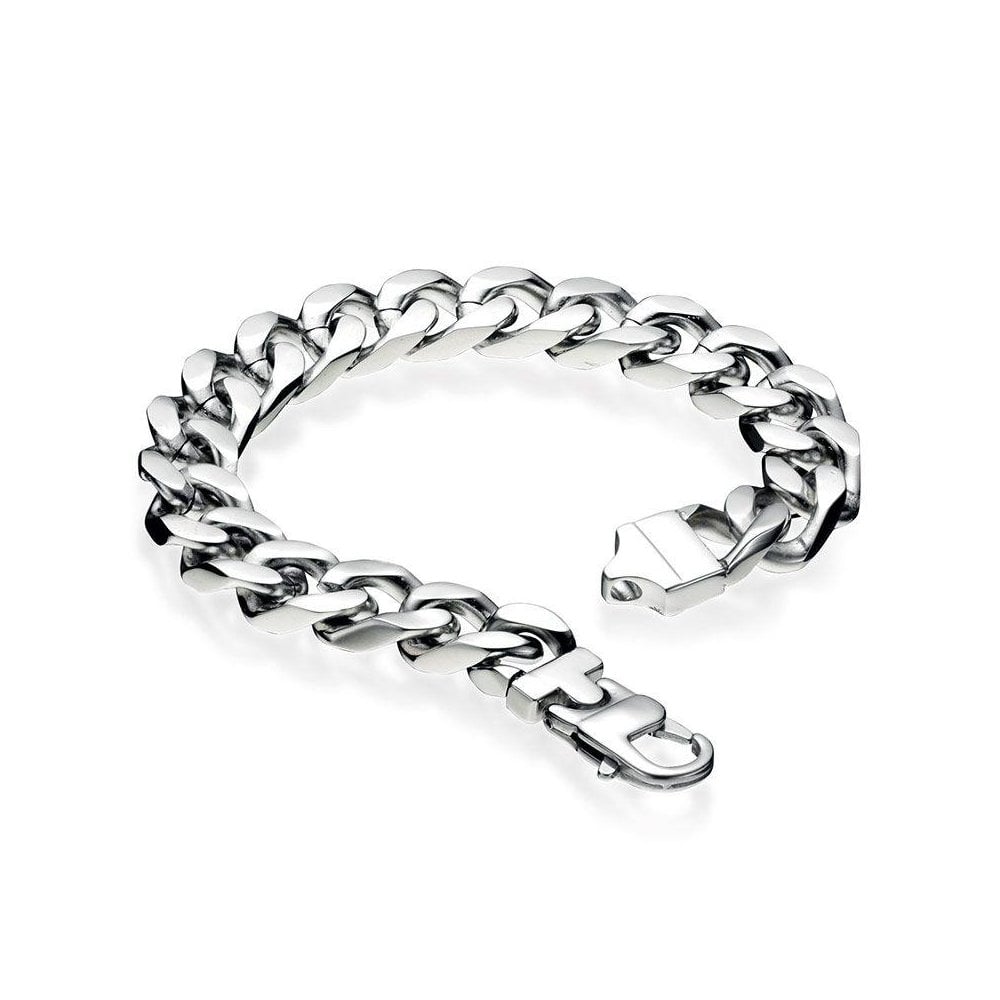 Fred Bennett Stainless Steel Curb Link Bracelet
