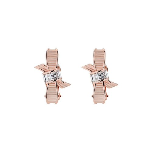 Ted Baker Dalika Ribbon Bow Clip On Earrings In Rose