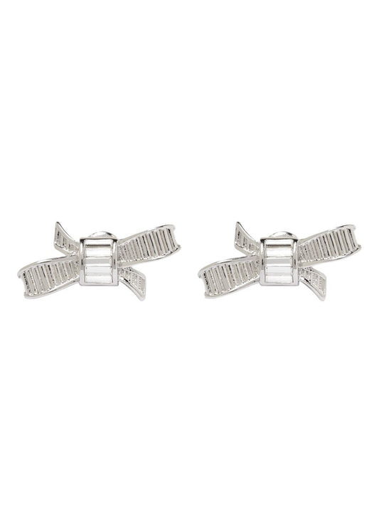 Ted Baker Deljcia Bow Stud Earrings In Silver