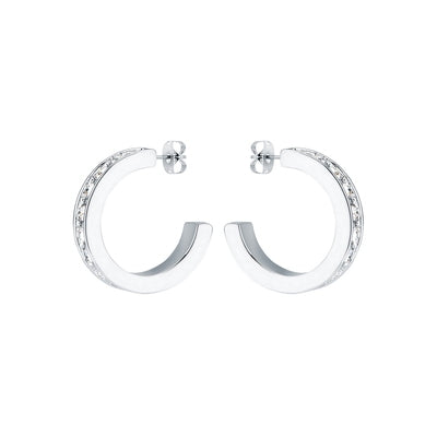 Ted Baker Seannia Crystal Hoop Earrings In Silver