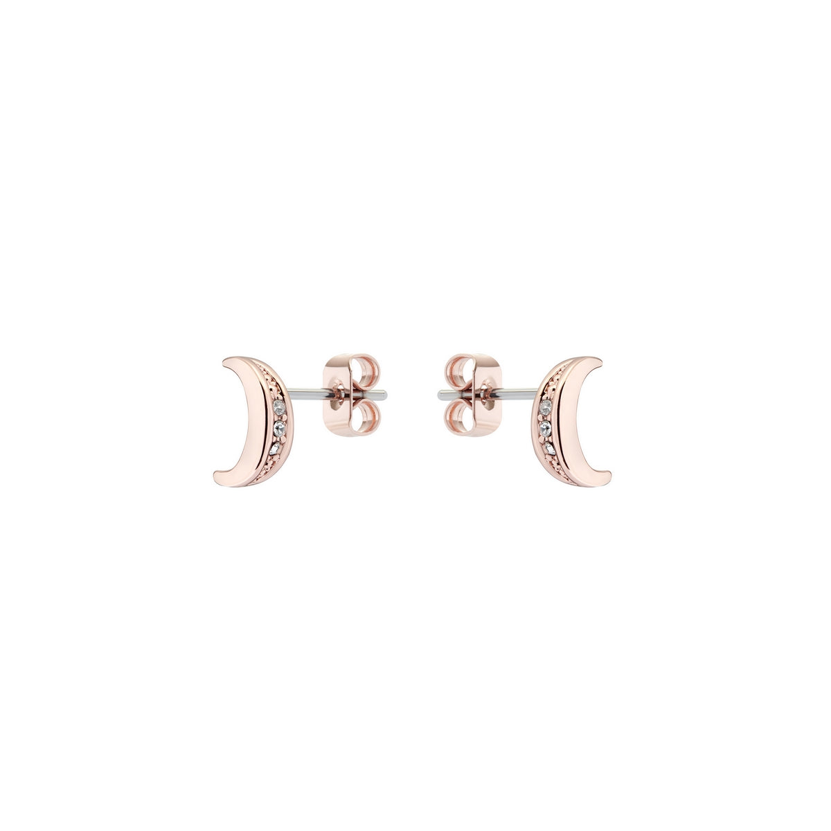 Ted Baker Marlyy Mini Crescent Moon Stud Earrings In Rose