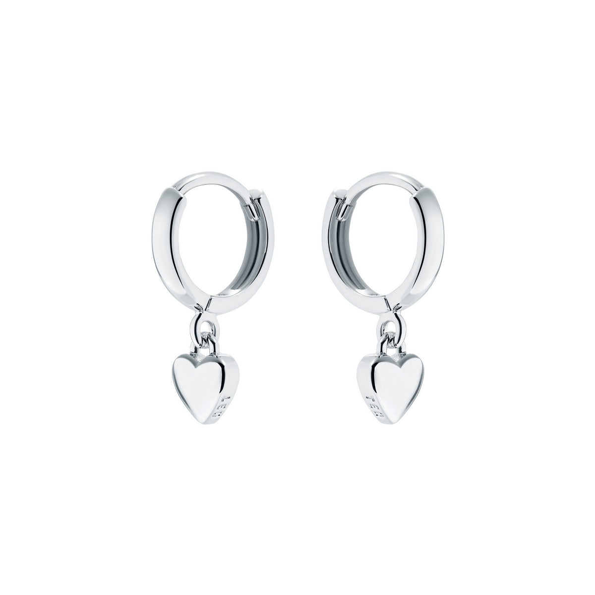 Ted Baker Harrie Mini Heart Huggie Earrings In Silver