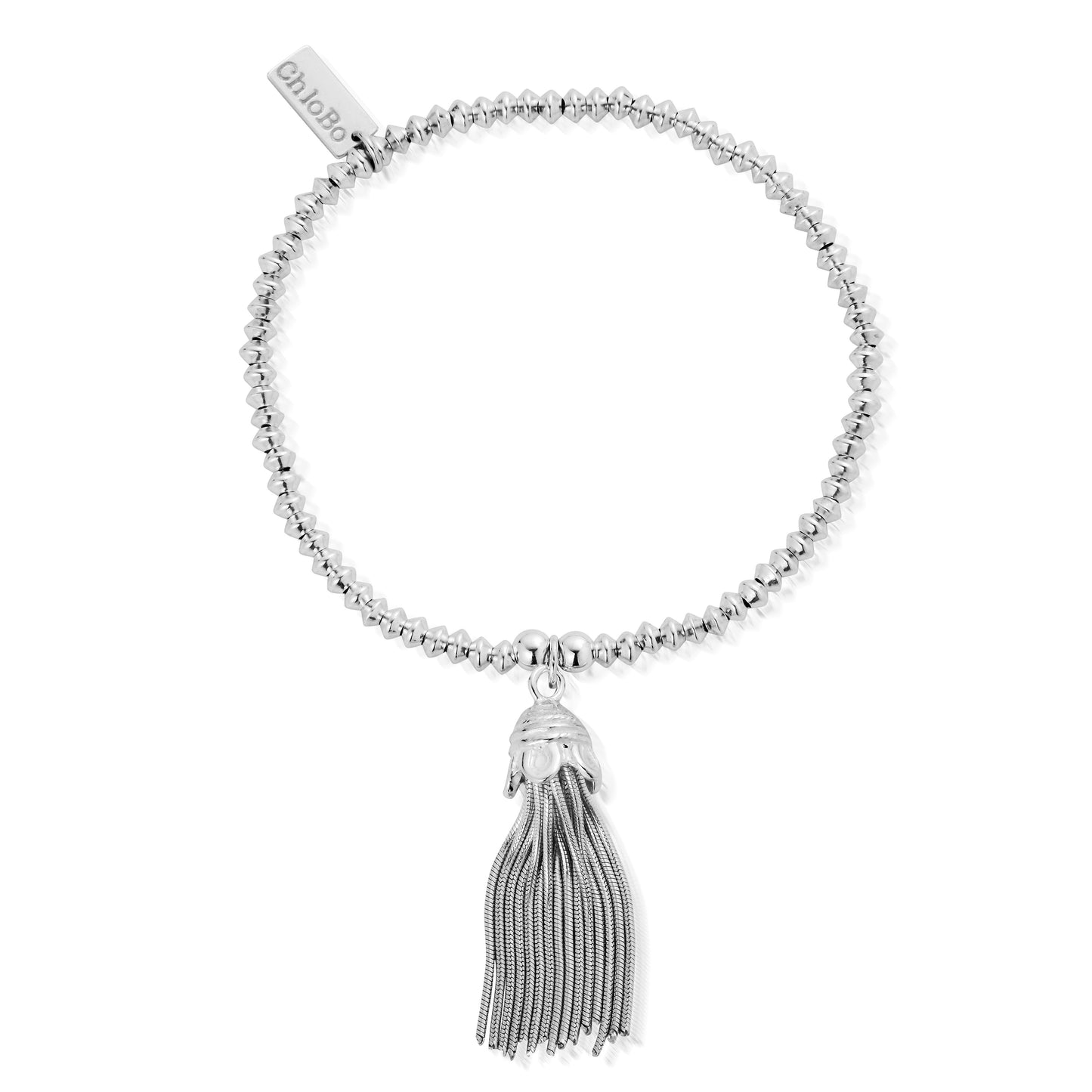 Sterling Silver Tassel Chlobo Bangle