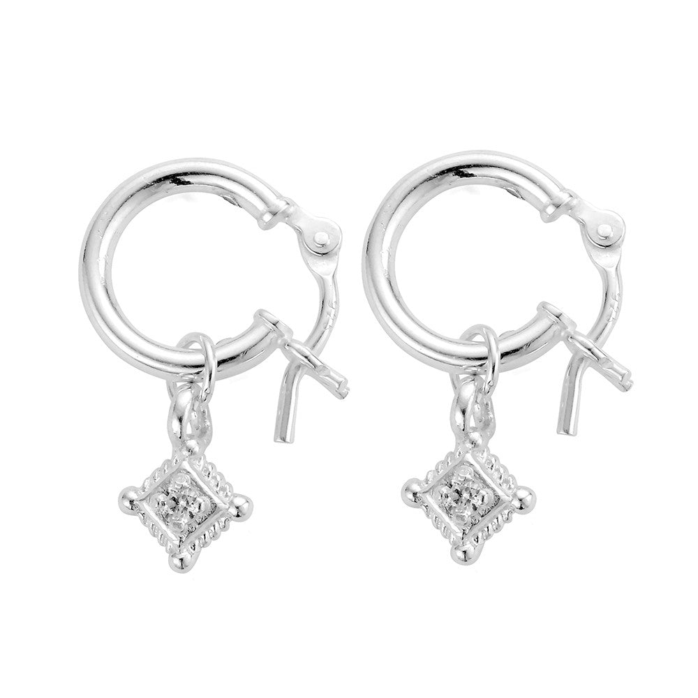 Chlobo Dainty Sparkle Hoop In Silver