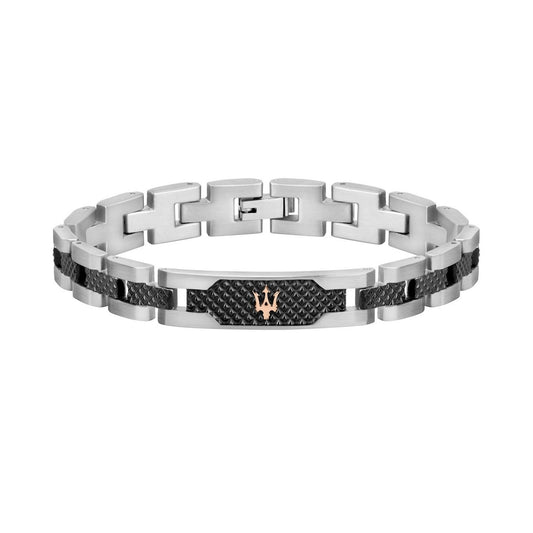 Maserati Stainless Steel/Black Bracelet