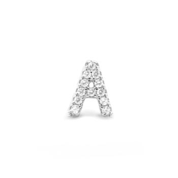 Sterling Silver Cubic Zirconia Initial A