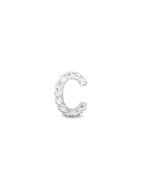 Sterling Silver Cubic Zirconia Initial C
