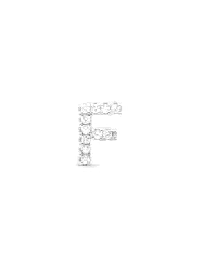 Sterling Silver Cubic Zirconia Initial F