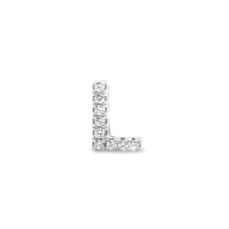 Sterling Silver Cubic Zirconia Initial L