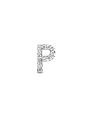 Sterling Silver Cubic Zirconia Initial P