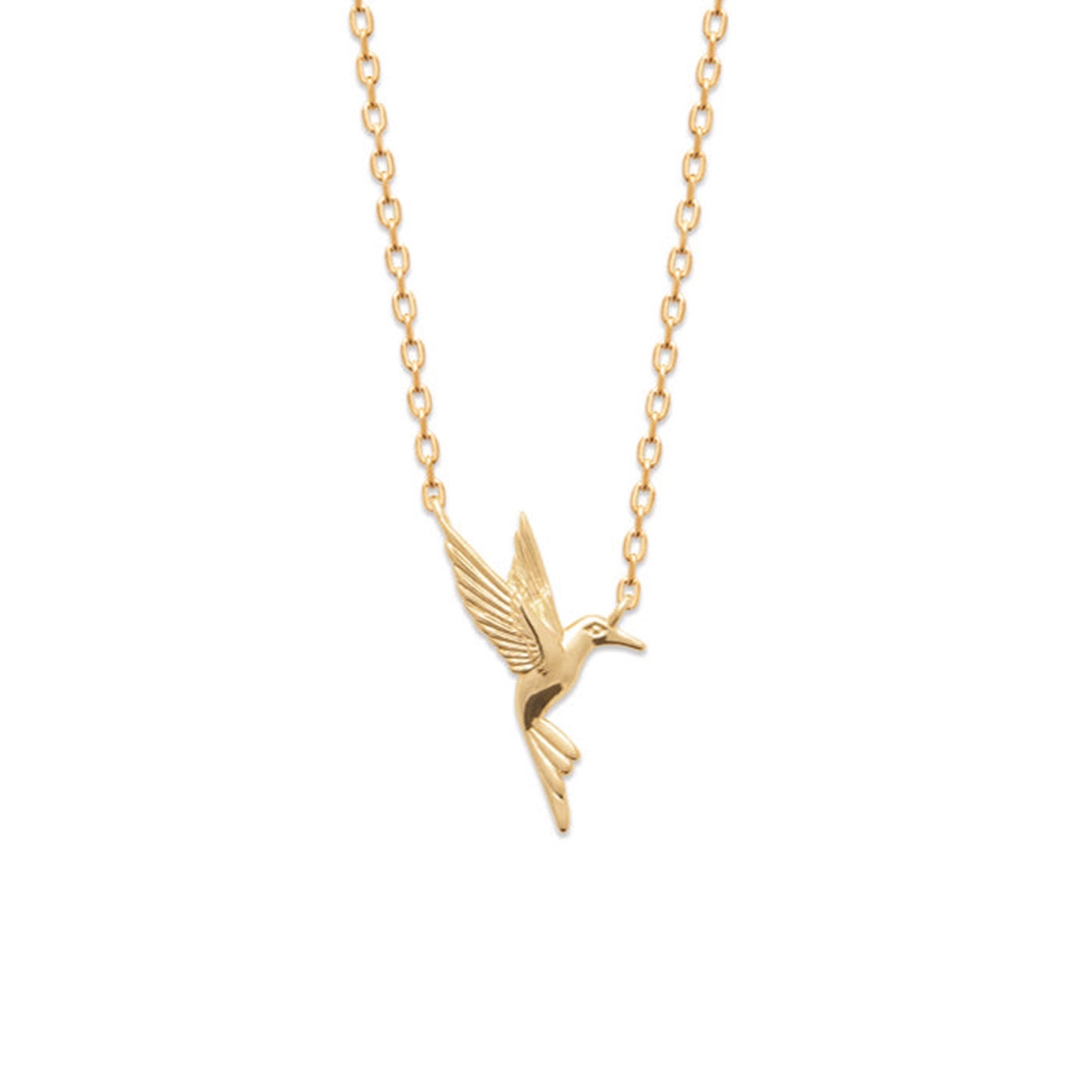 Burren 18ct Gold Plated Hummingbird Necklet