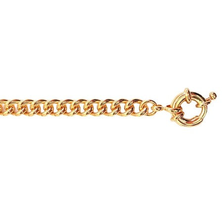 Burren 18ct Gold Plated Curb Bracelet With Bolt Ring Clasp