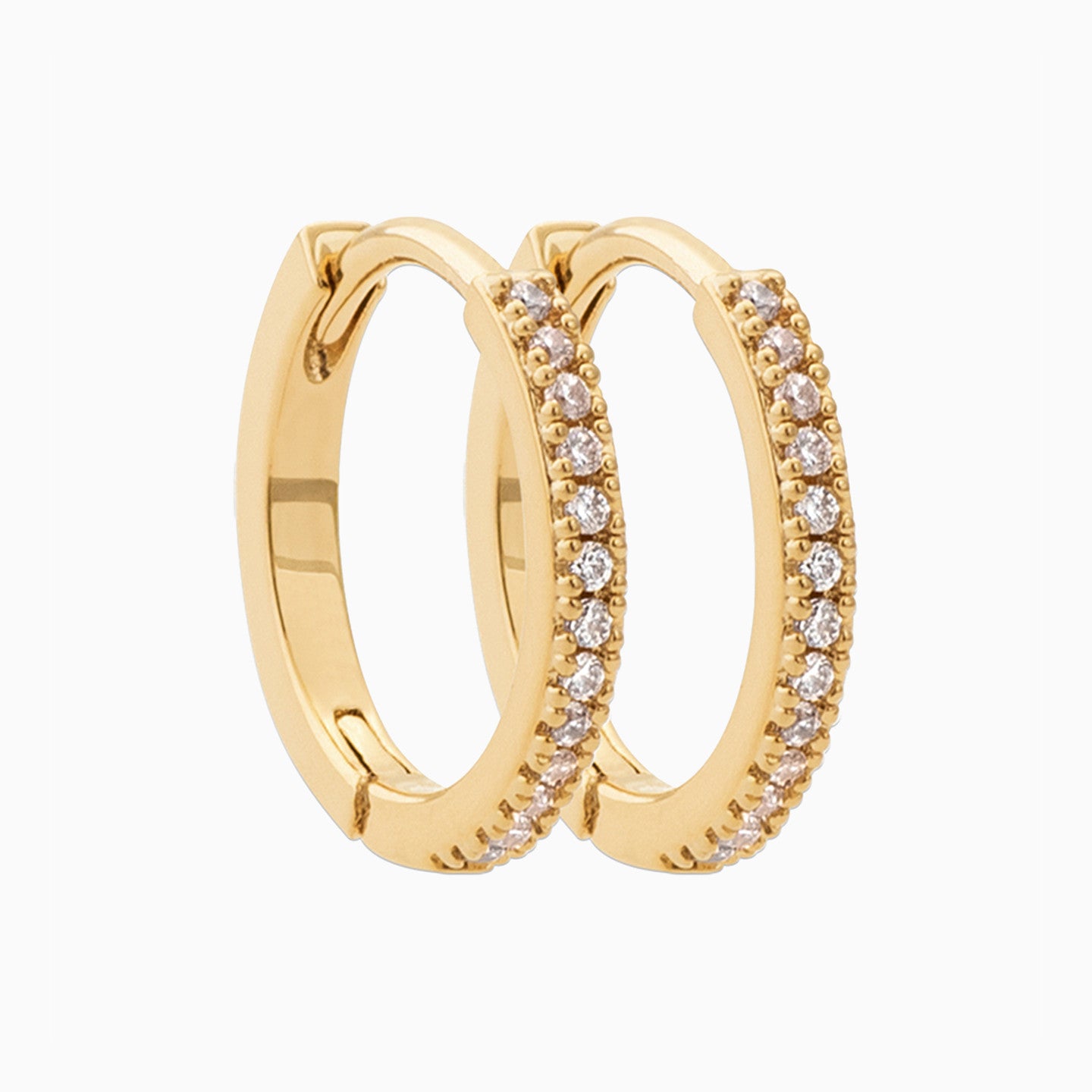 Burren 18ct Gold Plated Cubic Zirconia Huggie Hoop Earring
