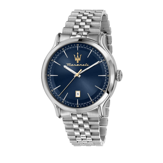 Gents Maserati Stainless Steel Round Navy Dial With Date