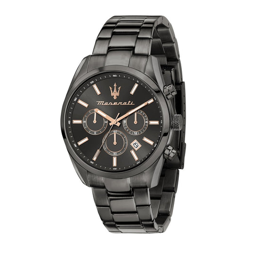 Gents Maserati Black Stainless Steel Chronograph