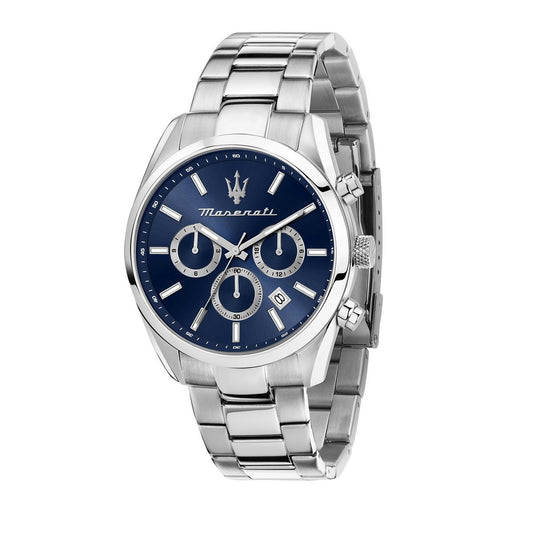 Gents Maserati Round Navy Chronograph With Date