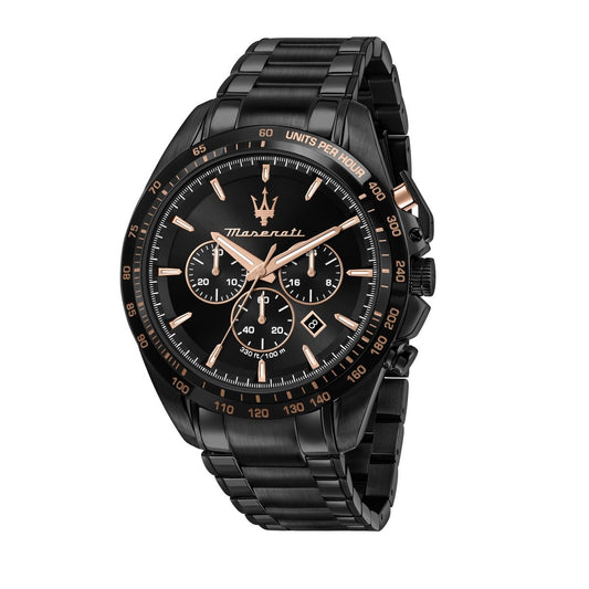 Gents Maserati Traguardo Black Dial Chronograph Watch