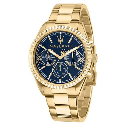 Gents Rolled Gold Maserati Navy Chronograph Watch