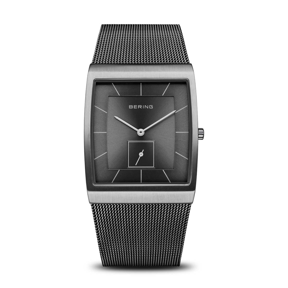 Gents Stainless Steel Bering Watch With Square Dial
