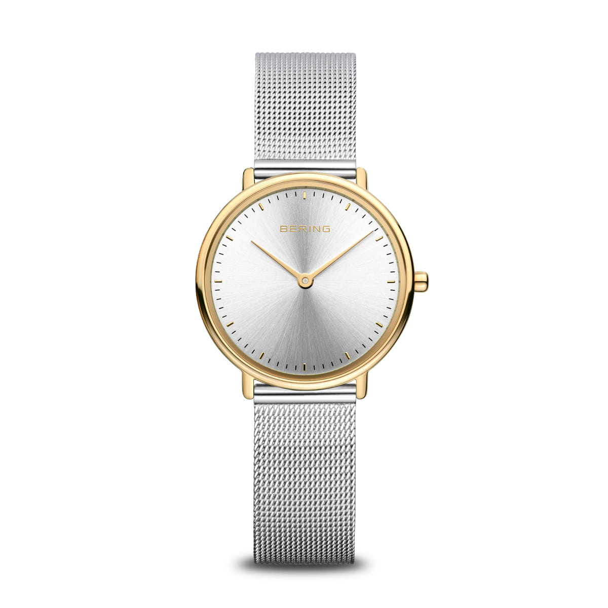 Ladies Stanless Steel Bering Watch With Mesh Bracelet