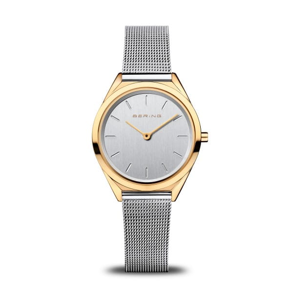 Ladies Stainless Steel Bering Silver Dial Mesh Strap Watch