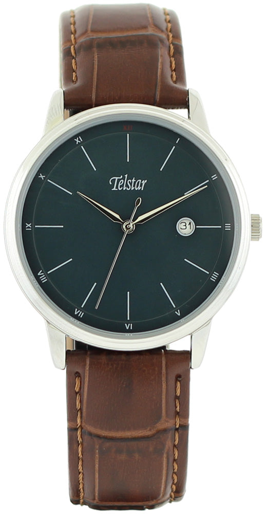 Gent Stainless Steel  Strap Blue Dial Buda Telstar Watch