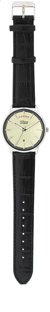 Gents Stainless Steel Strap Champahagne Dial Buda Telstar