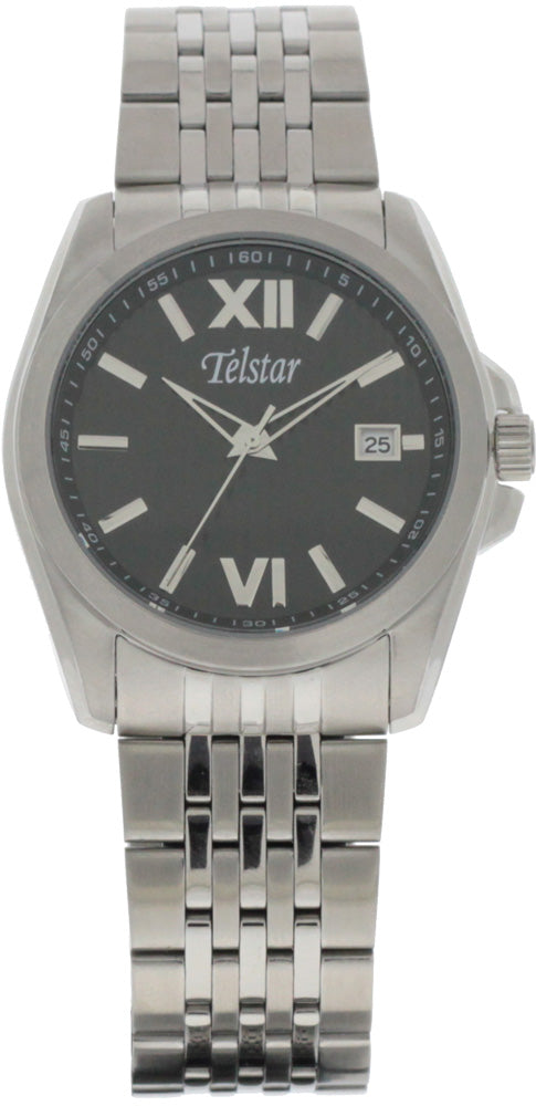 Gent Stainless Steel Black Dial Telstar