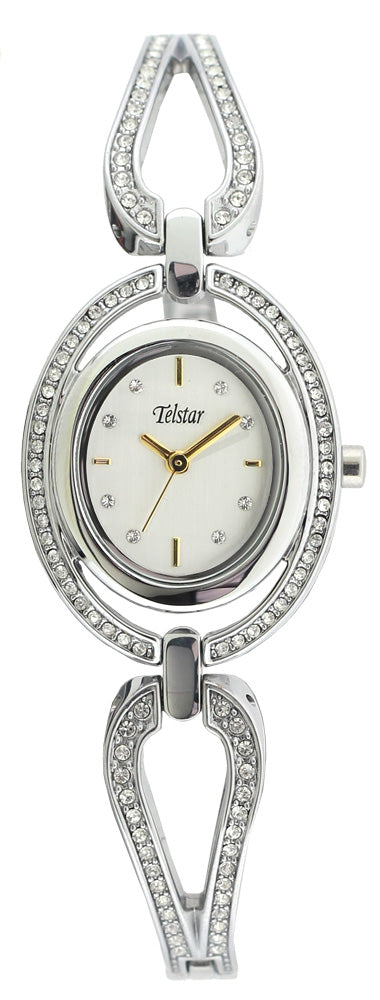 Ladies Stainless Steel Bracelet Crystal Paris Telstar