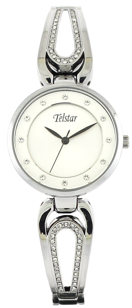Ladies Stainless Steel Bracelet Ceylon White Dial Telstar