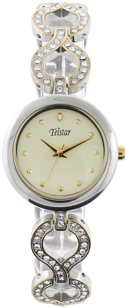 Ladies Mixed Bracelet Ceylon Champange Dial Telstar