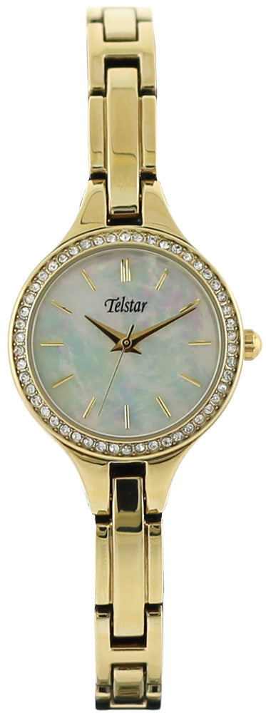 Ladies Rolled Gold Bracelet Paris Crystal Telstar Watch