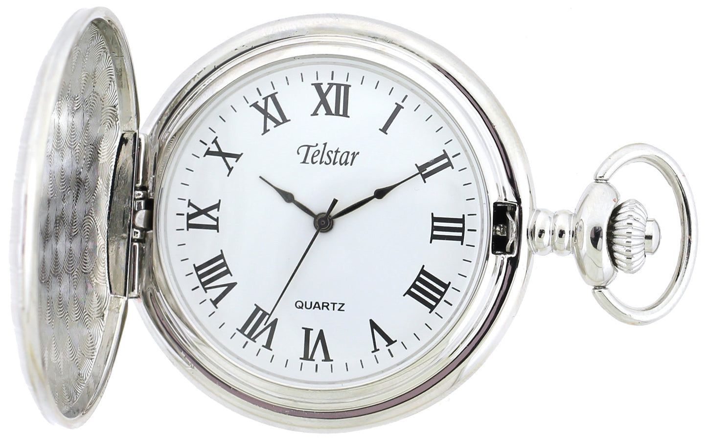 Telstar Stainless Steel Pocket Watch And Chain