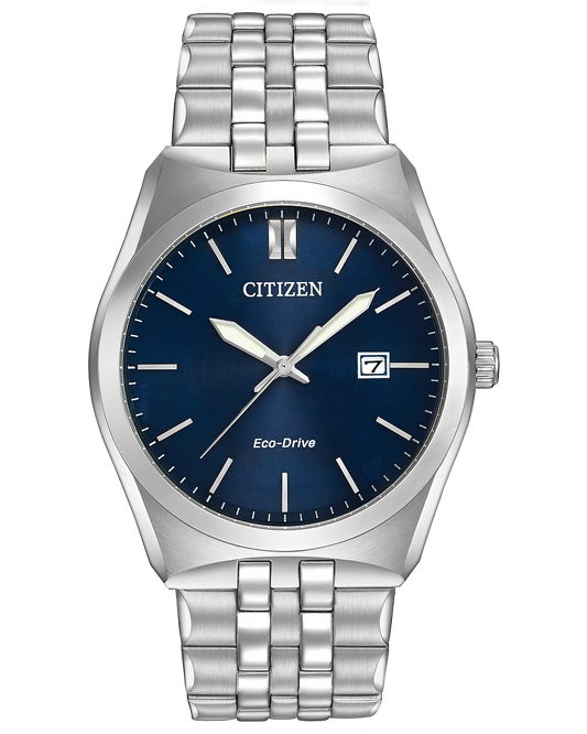 Gents Stainless Steel Blue Dial Corso Eco Drive Citizen Watch