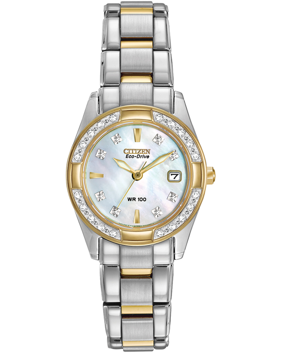 Ladies Stainless Steel M.O.P Regent Diamond Citizen Watch