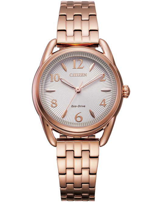Ladies Stainless Steel Rose Eco Drive Sunray Citizen Watch