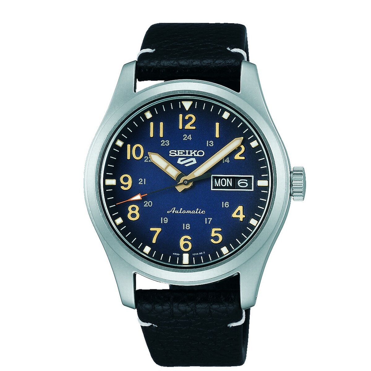 Gents Steel Black Strap Seiko 5 Sports Field Automatic Seiko