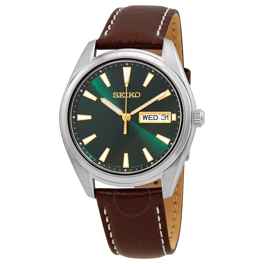 Gents Stainless Steel Strap Seiko Watch With Green Dial