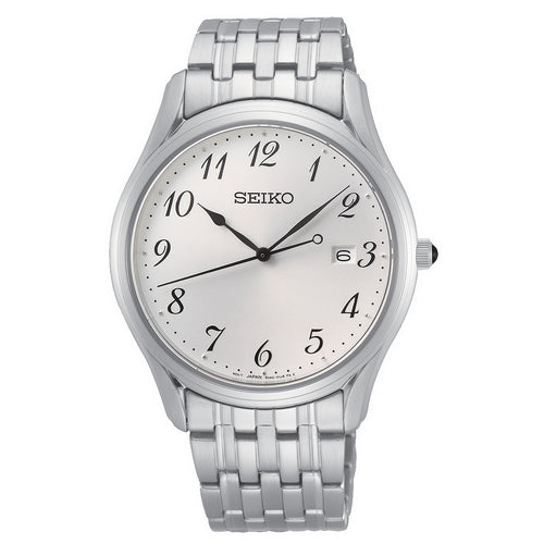 Gents Stainless Steel Bracelet White Dial Seiko Watch