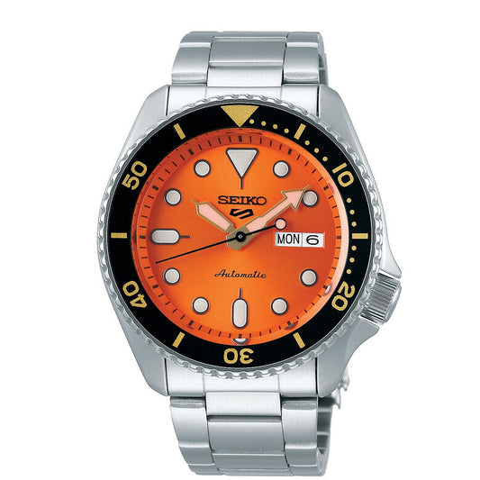 Gents Seiko Stainless Steel Orange Dial Watch