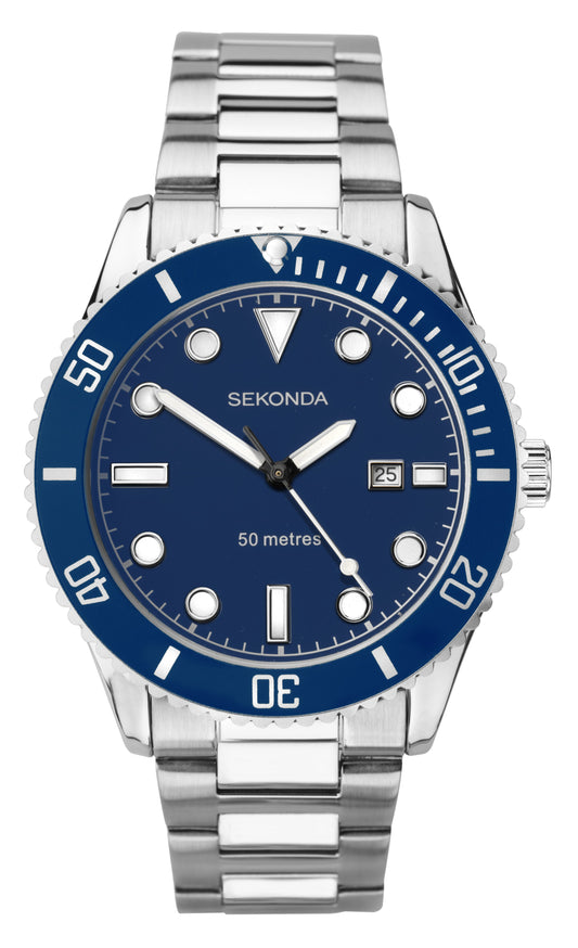 Gents Stainless Steel Bracelet Sekonda Watch