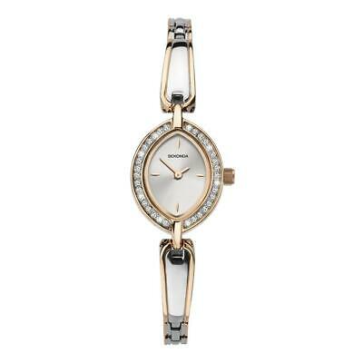Ladies Rolled Gold Bracelet Rose Plated Oval Watch