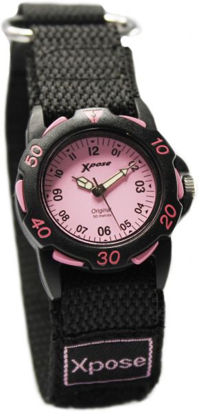 Ladies Plastic Black Velcro Sekonda Strap Watch